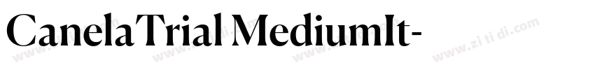 CanelaTrial MediumIt字体转换 CanelaTrial MediumIt字体转换